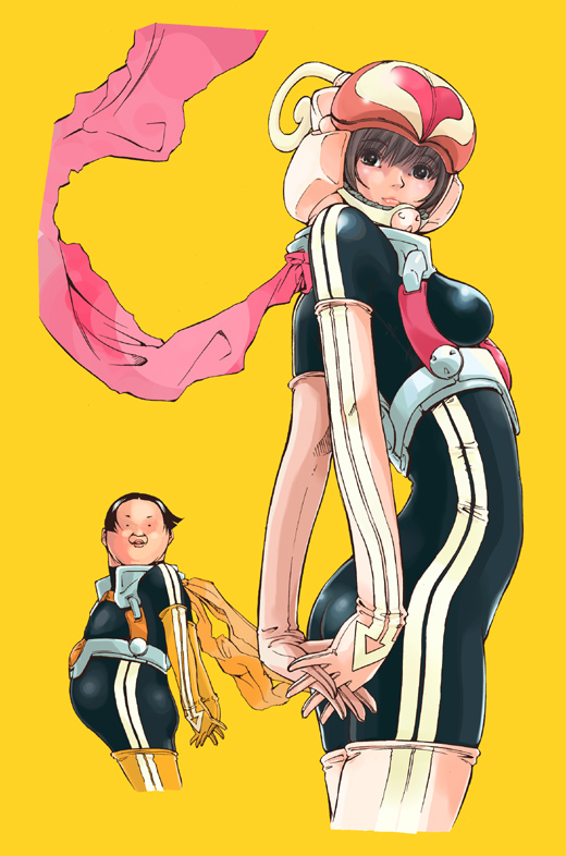 nangoku tsumomo, japapink, aburami minoru, and japayellow (chou-mukiryoku sentai japafive) drawn by sato_masaki_(masayakofu)