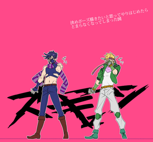 joseph joestar, kujo jotaro, dio brando, caesar anthonio zeppeli, kujo jolyne, and 3 more (jojo no kimyou na bouken and 4 more) drawn by chaashuu