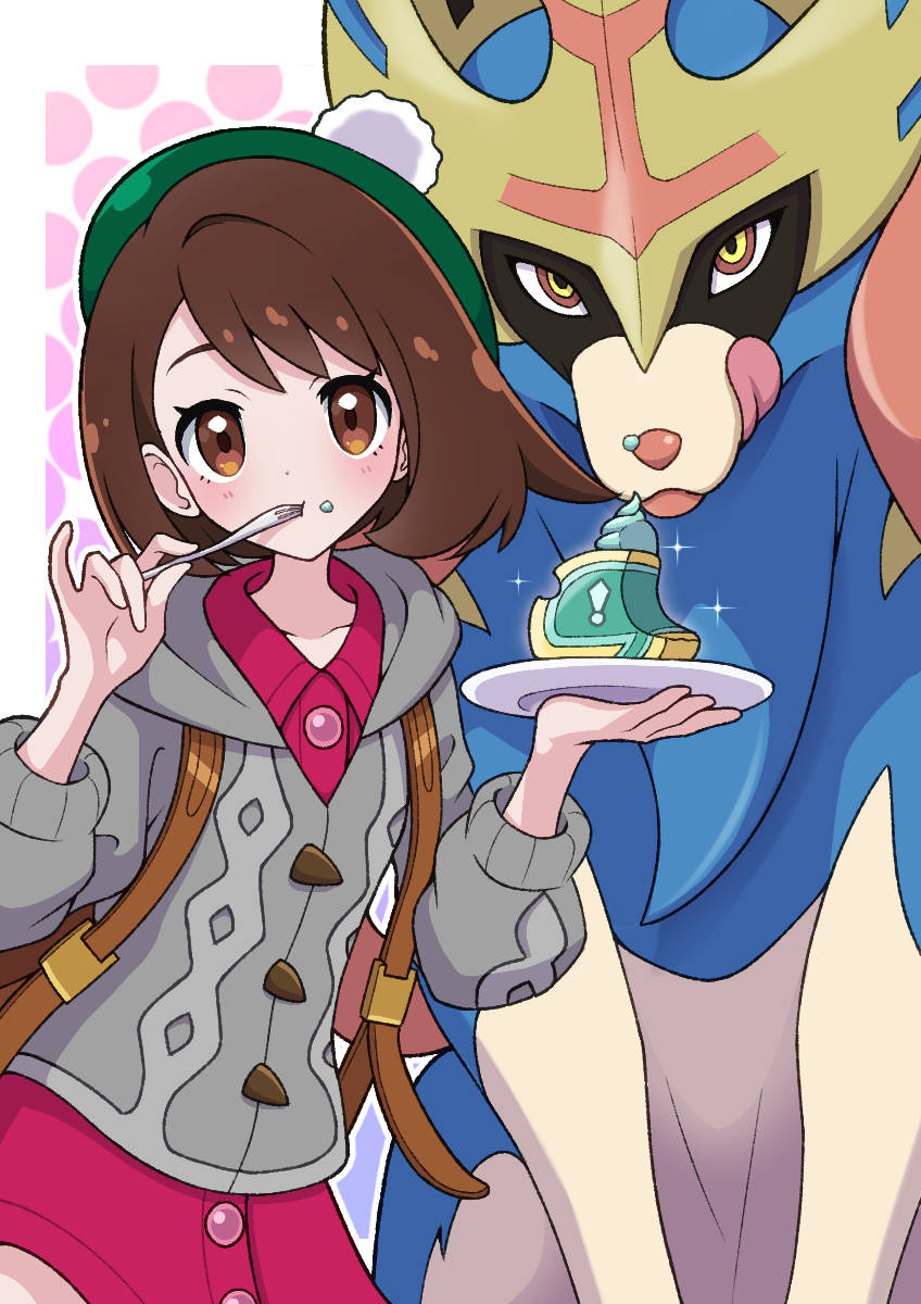gloria and zacian (pokemon and 1 more) drawn by yuu_(jgvj7873)