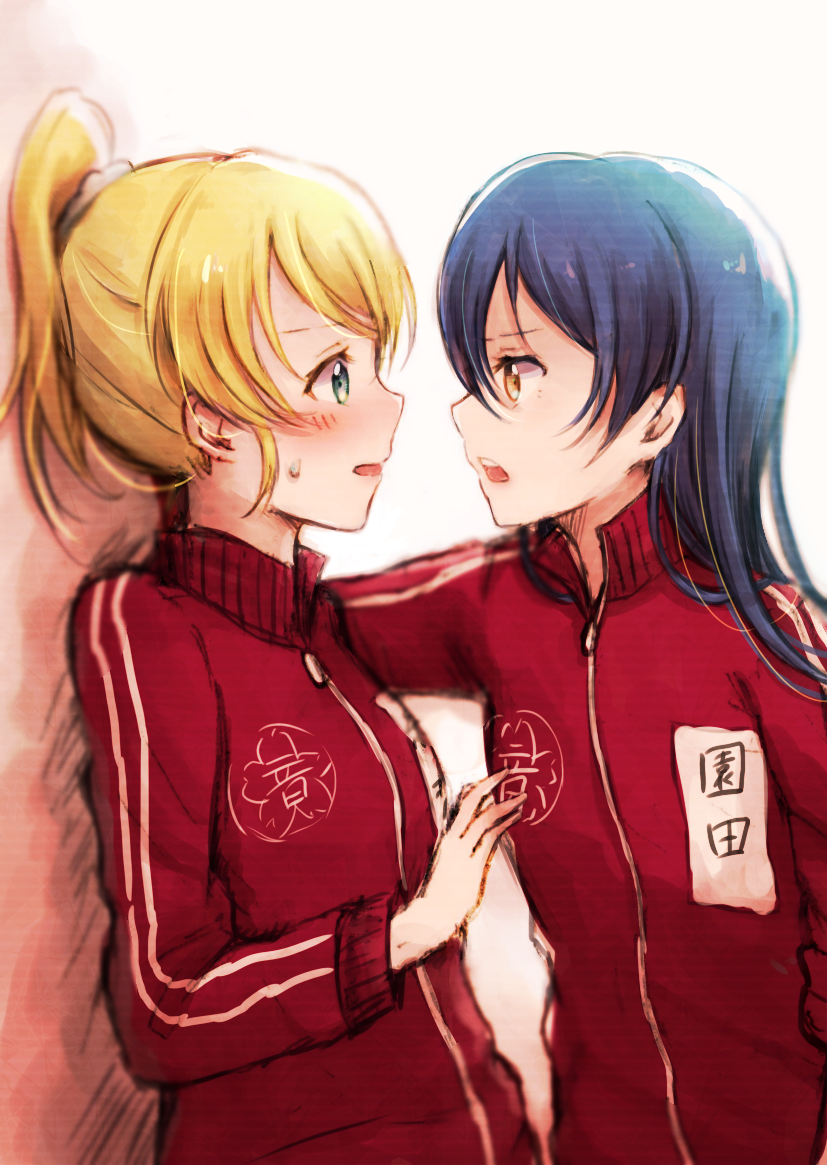 sonoda umi and ayase eli (love live! and 1 more) drawn by suito