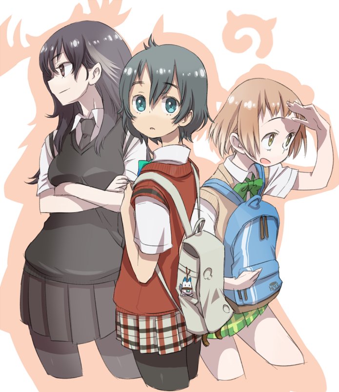 kaban, lucky beast, moose, and black-tailed prairie dog (kemono friends) drawn by yoshida_on