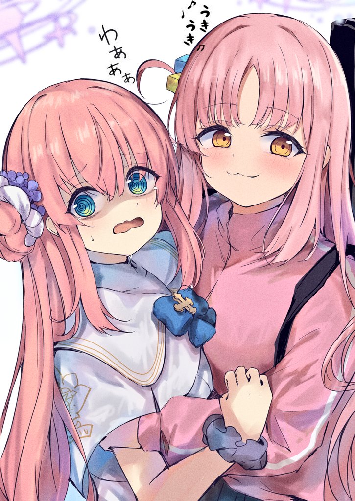 gotoh hitori and mika (blue archive and 1 more) drawn by karappo_(poket12)