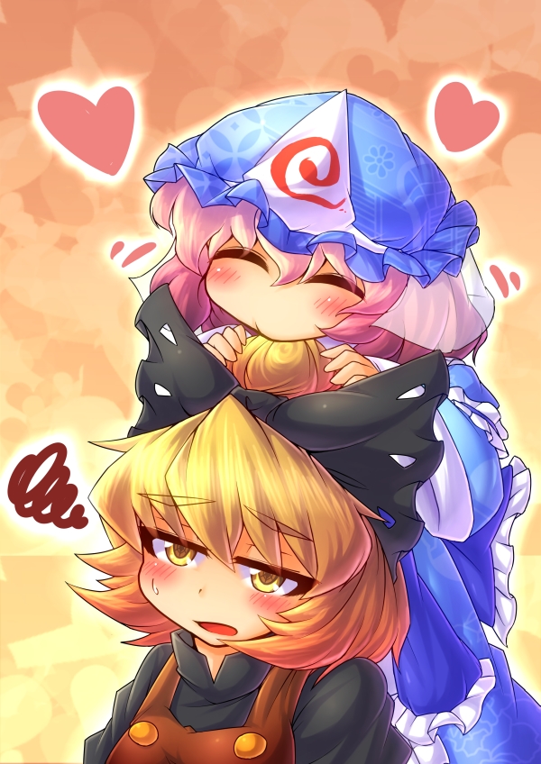 saigyouji yuyuko and kurodani yamame (touhou) drawn by fun_bo