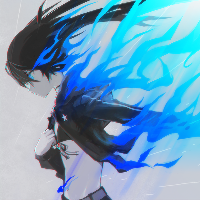 black rock shooter (black rock shooter) drawn by huke