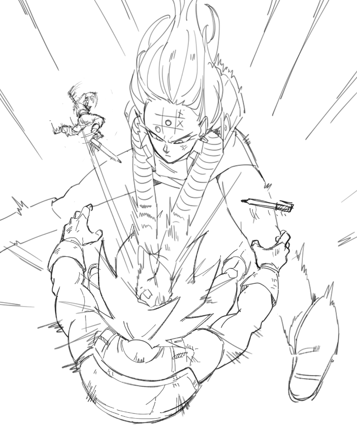 vegeta, android 18, and trunks (dragon ball and 1 more) drawn by eegiiartto
