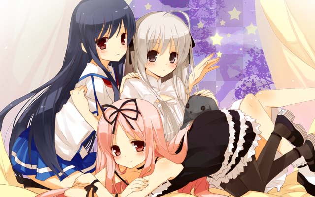 kasugano sora, himemiya ruri, and segawa rikako (yosuga no sora and 3 more) drawn by kurot