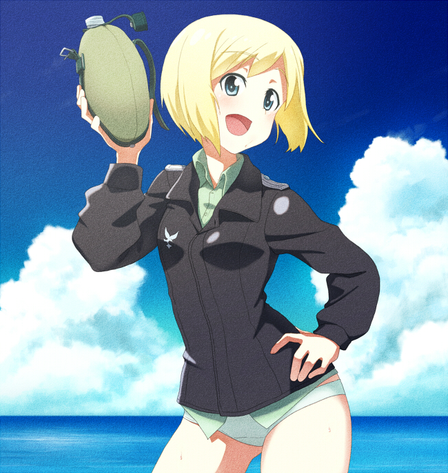 erica hartmann (world witches series and 1 more) drawn by shiratama_(hockey)