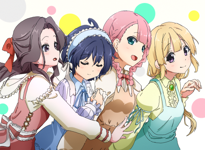 takigawa miu, fujima sakura, kamiki mikami, and orihara sumika (22/7) drawn by igashiko