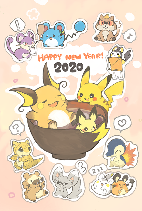 pikachu, cyndaquil, pichu, raichu, marill, and 7 more (pokemon) drawn by konanbo