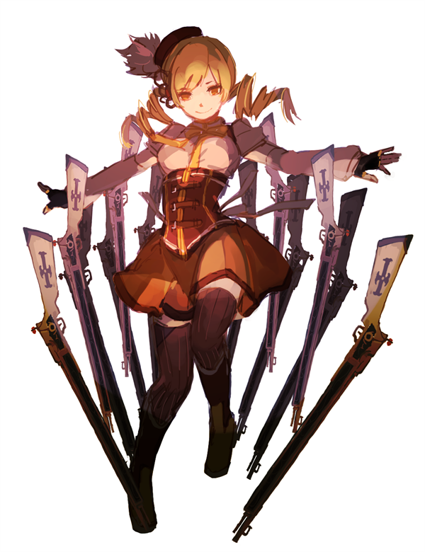 tomoe mami (mahou shoujo madoka magica) drawn by lemontea