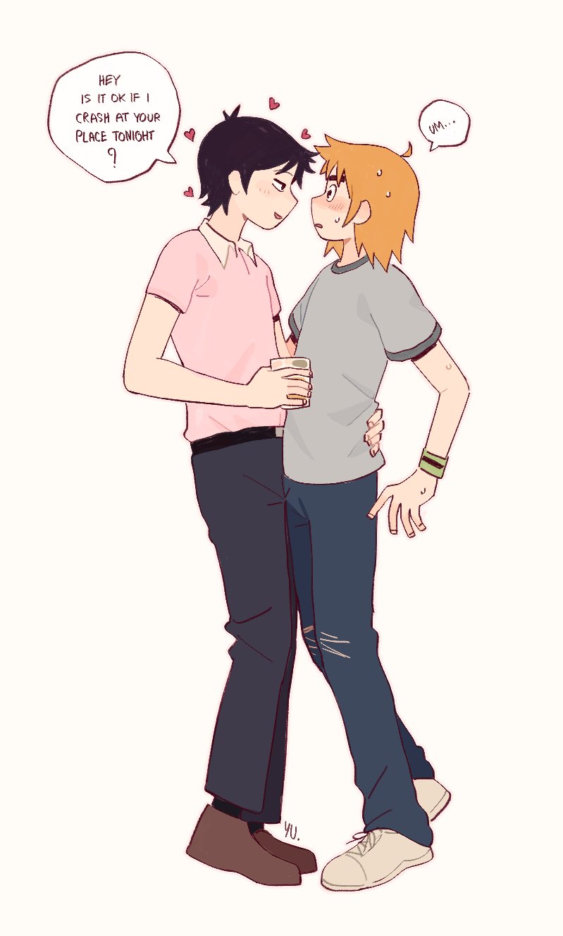 scott pilgrim and wallace wells (scott pilgrim) drawn by yuyu_uu27