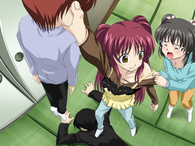 kousaka tamaki, yuzuhara konomi, kouno takaaki, and kousaka yuuji (to heart and 1 more) drawn by sanshita