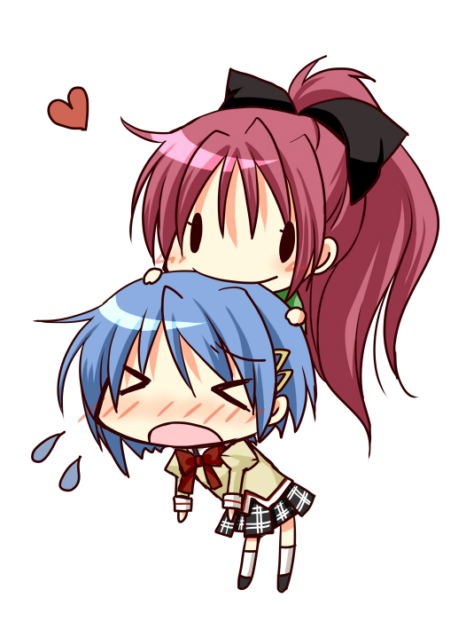 miki sayaka and sakura kyoko (mahou shoujo madoka magica) drawn by oumi_neneha
