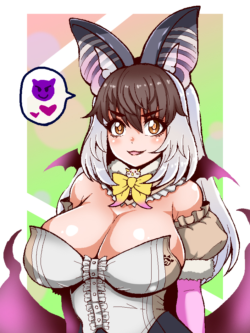 brown long-eared bat (kemono friends and 1 more) drawn by masa_ani