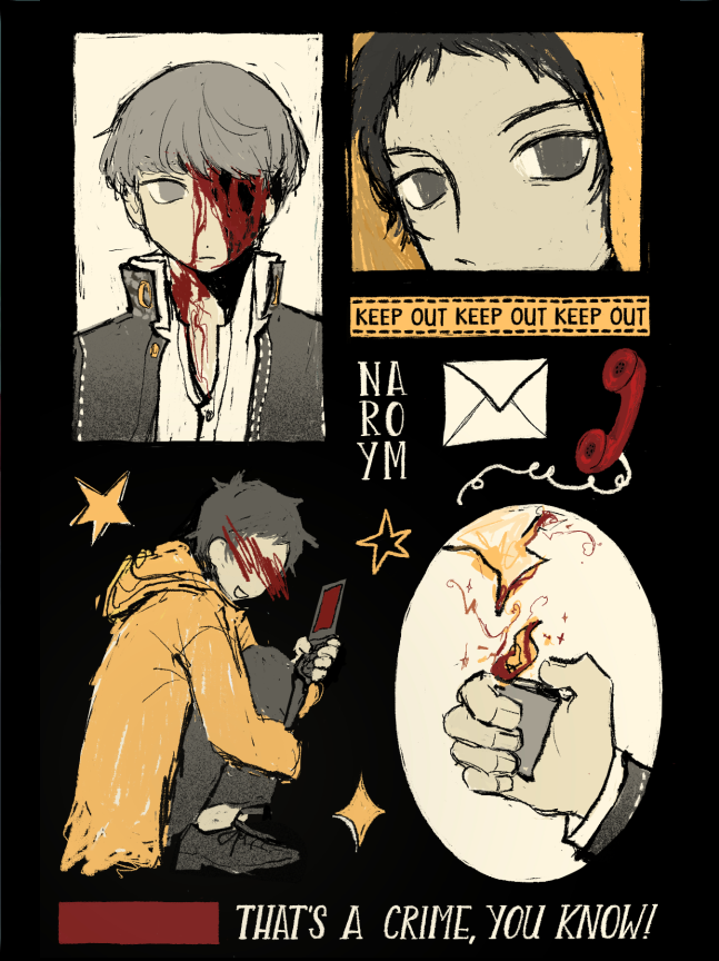 narukami yu and adachi tooru (persona and 1 more) drawn by naroym_(naro)