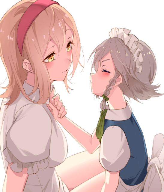 izayoi sakuya and alice margatroid (touhou) drawn by soku_(bluerule-graypray)