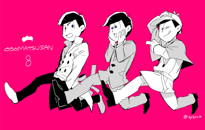 matsuno osomatsu, matsuno karamatsu, and matsuno todomatsu (osomatsu and 1 more) drawn by yodokawa_(yukko)