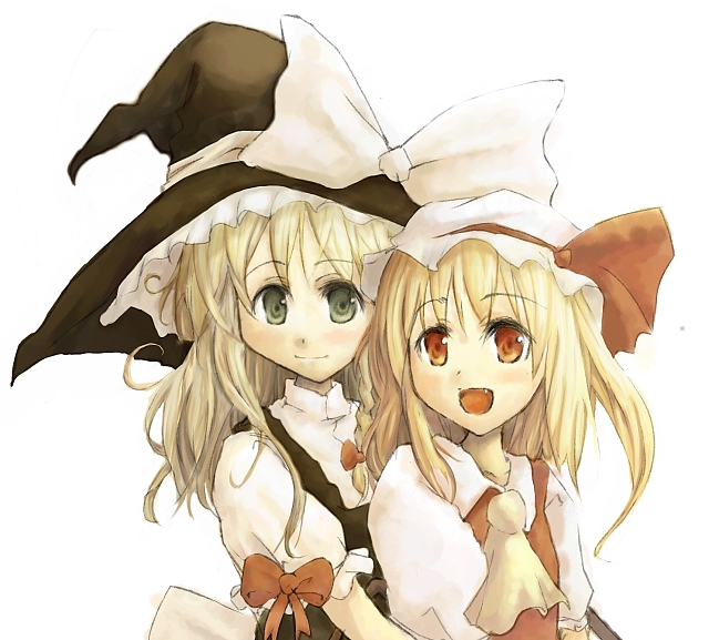 kirisame marisa and flandre scarlet (touhou) drawn by tes_(unpre)