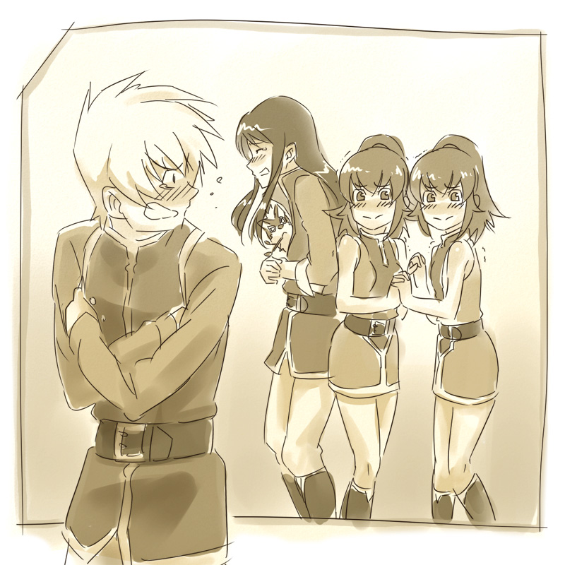yuri lowell, flynn scifo, repede, chastel aiheap, and hisca aiheap (tales of and 1 more) drawn by hanosuke