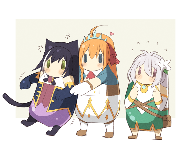 karyl, kokkoro, pecorine, and fall guy (princess connect! and 1 more) drawn by arashiya