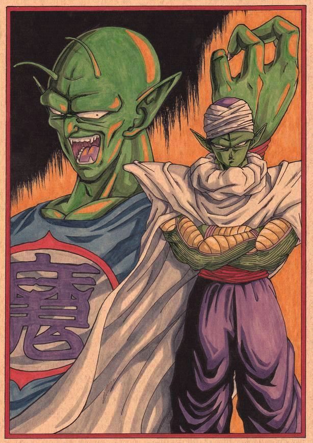 piccolo and piccolo daimaou (dragon ball) drawn by shen_(pixiv_577172)