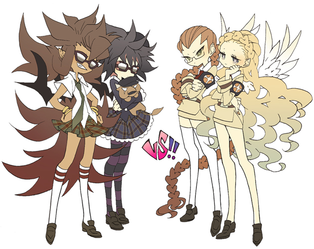 stocking, panty, kneesocks, scanty, guel, and 3 more (panty & stocking with garterbelt and 1 more) drawn by tsumi_guilty