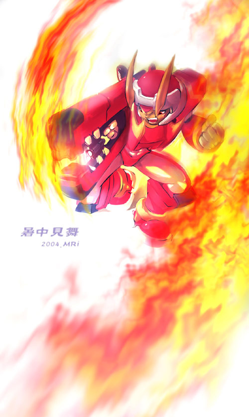fighting fefnir (mega man and 1 more) drawn by mri