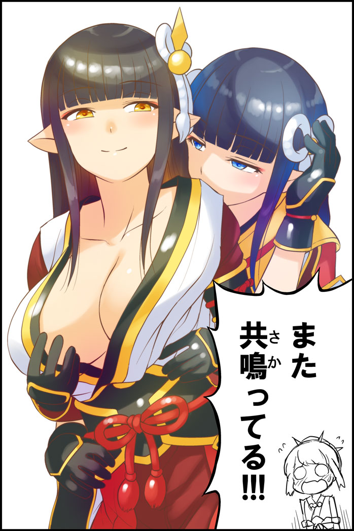 hinoa, minoto, and yomogi (monster hunter and 1 more) drawn by noise_(tsuzuki)