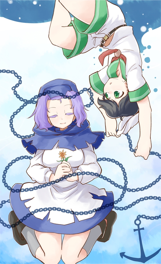 murasa minamitsu and kumoi ichirin (touhou) drawn by naka_akira