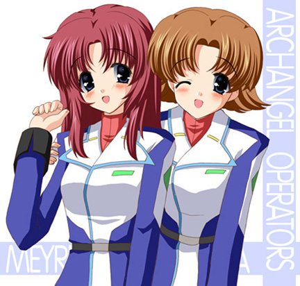 meyrin hawke and miriallia haw (gundam and 2 more) drawn by chisato_(missing_park)