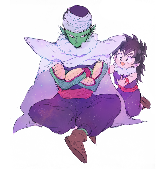son gohan and piccolo (dragon ball and 1 more) drawn by wakame_(poly6)