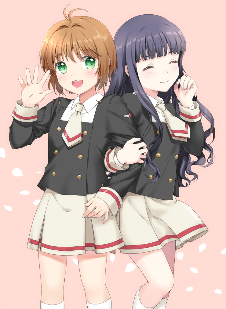 kinomoto sakura and daidouji tomoyo (cardcaptor sakura and 1 more) drawn by unya_(unya-unya)