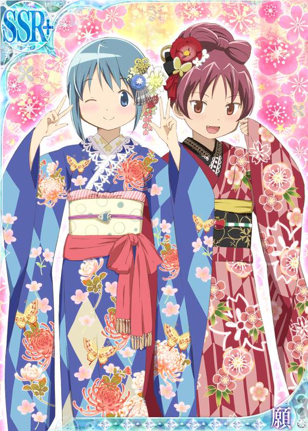 miki sayaka and sakura kyoko (mahou shoujo madoka magica and 1 more)