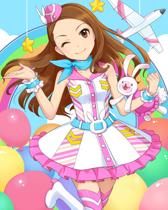 minase iori and usa-chan (idolmaster and 1 more)