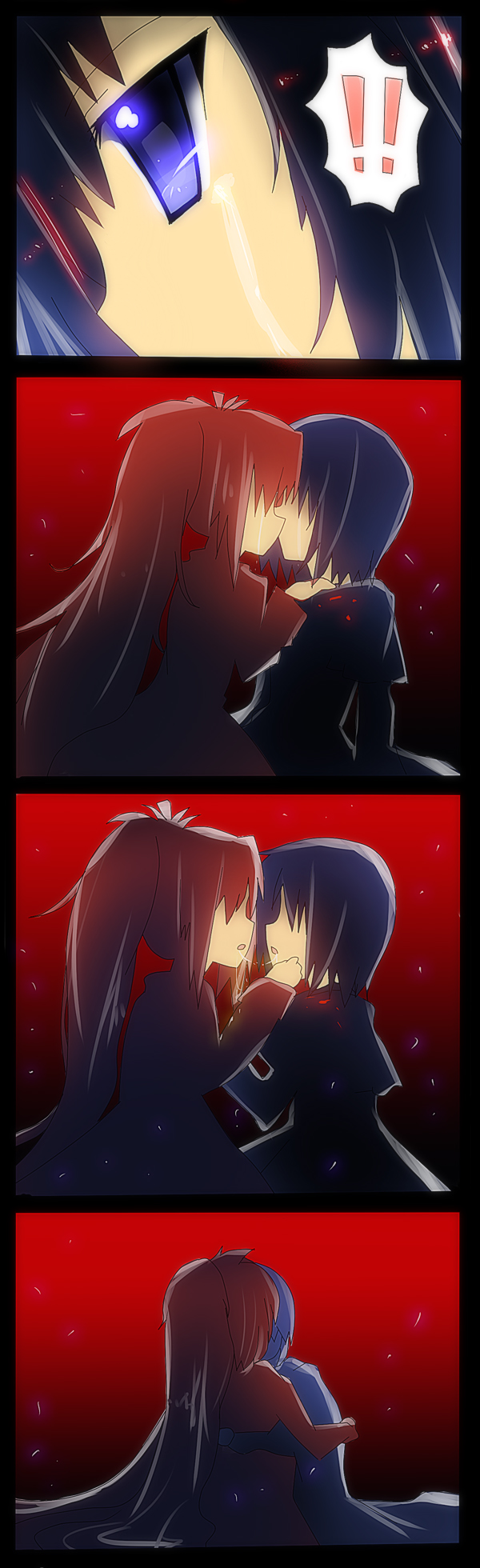 miki sayaka and sakura kyoko (mahou shoujo madoka magica) drawn by senya_fuurin