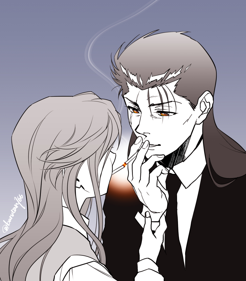 kuwabara shizuru and sakyou (yu yu hakusho) drawn by imuro