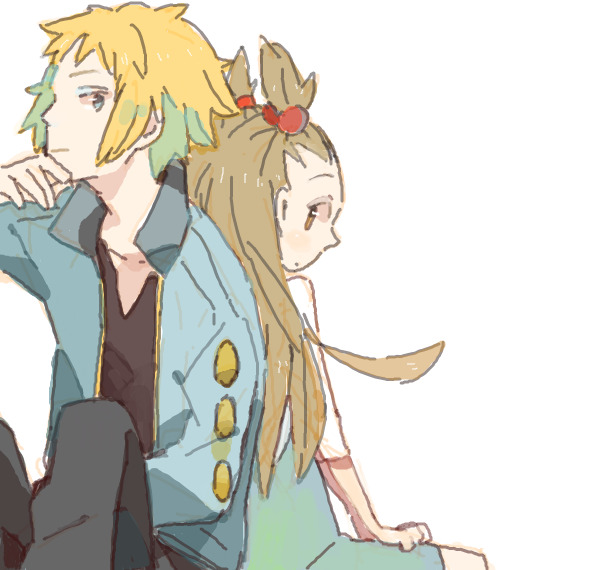 jasmine and volkner (pokemon and 2 more) drawn by hagiko