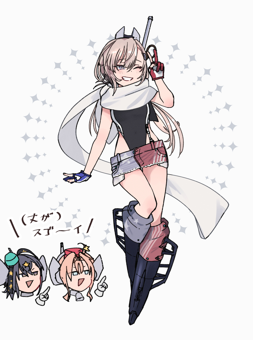 scamp, drum, and wahoo (kantai collection) drawn by annin_musou