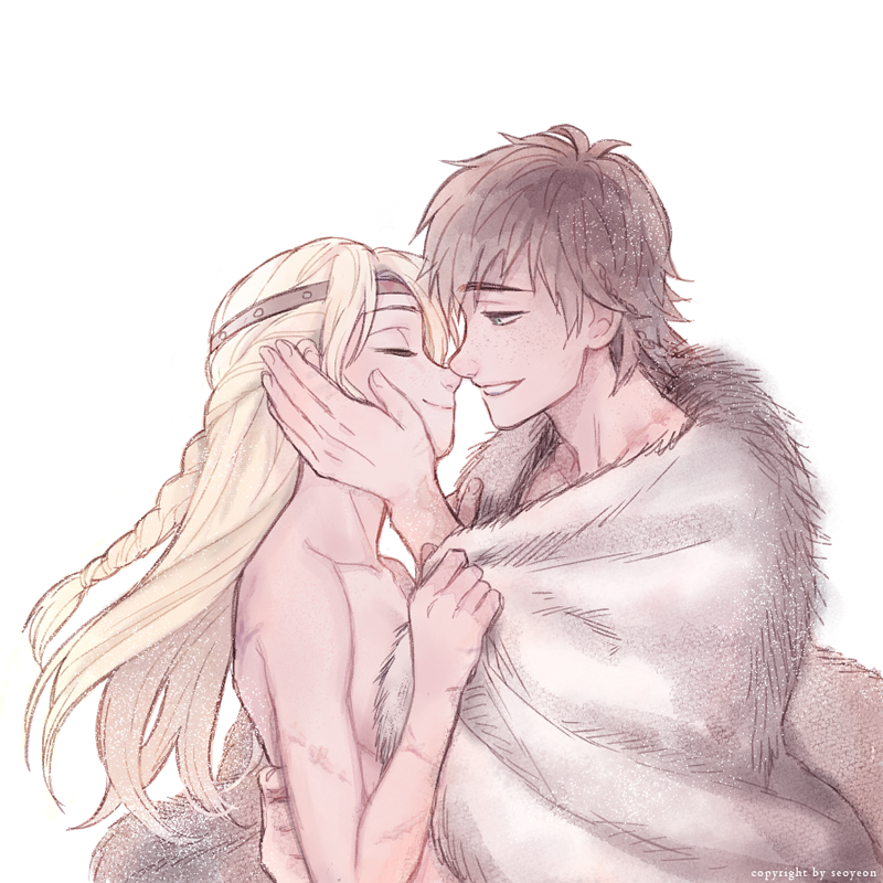 astrid hofferson and hiccup horrendous haddock iii (how to train your dragon and 1 more) drawn by seoyeon