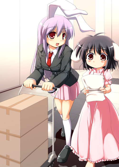 reisen udongein inaba and inaba tewi (touhou) drawn by kurikara