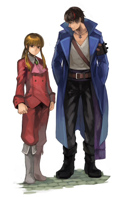 ushiromiya lion and willard h. wright (umineko no naku koro ni) drawn by oburaato