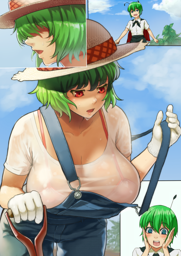 kazami yuuka and wriggle nightbug (touhou) drawn by nishiumi_rin