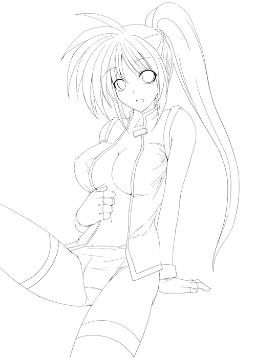 takamachi nanoha (lyrical nanoha and 1 more) drawn by hagane_soushi
