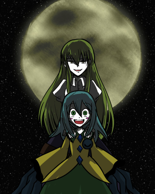 komeiji koishi and watatsuki no toyohime (touhou and 1 more) drawn by shiaran