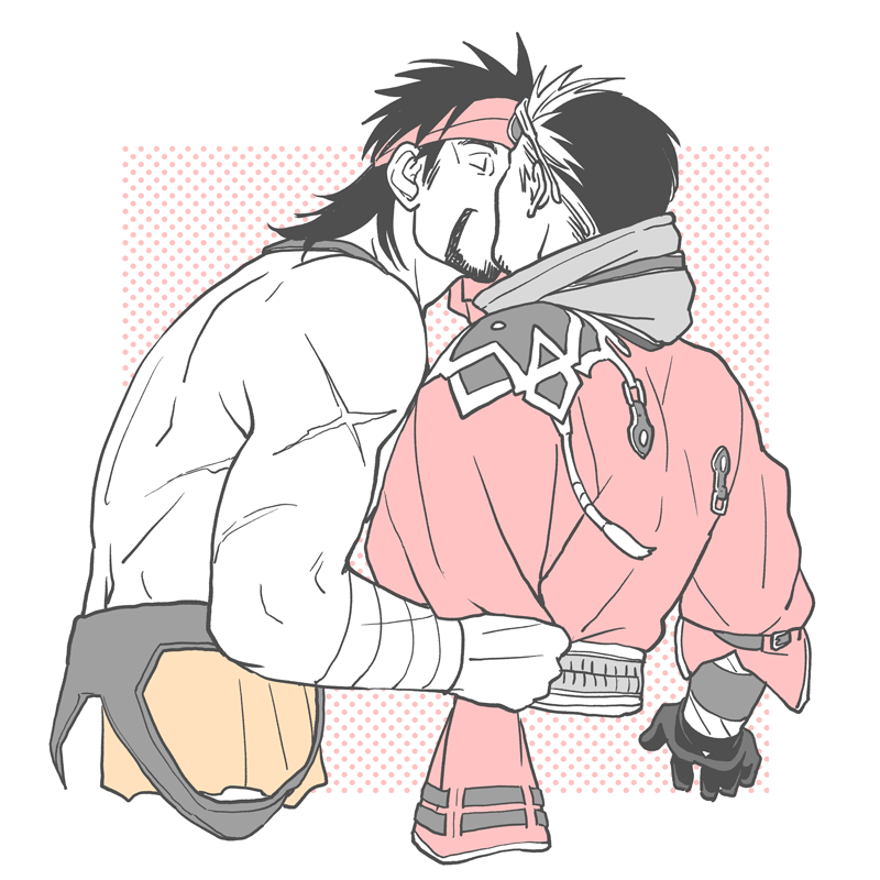 jecht and auron (final fantasy and 1 more) drawn by 4100