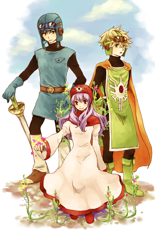 princess of moonbrook, prince of lorasia, and prince of samantoria (dragon quest and 1 more) drawn by yukaris