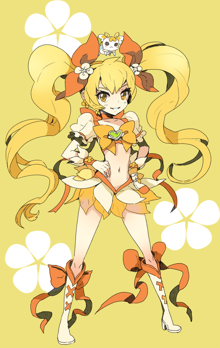 myoudouin itsuki, cure sunshine, and potpourri (precure and 1 more) drawn by taruk