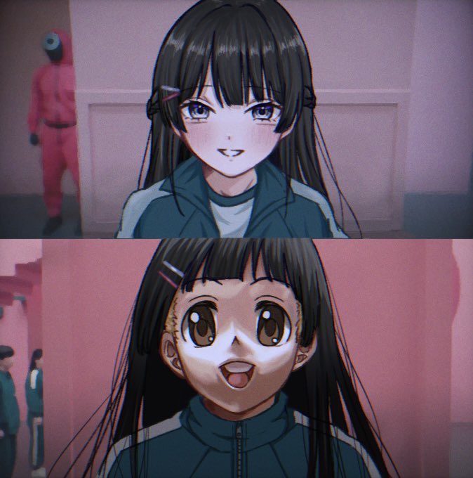 tsukino mito and nazono mito (nijisanji and 1 more) drawn by qlage
