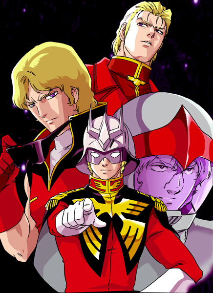 char aznable and quattro bajeena (gundam and 3 more) drawn by oriharucon