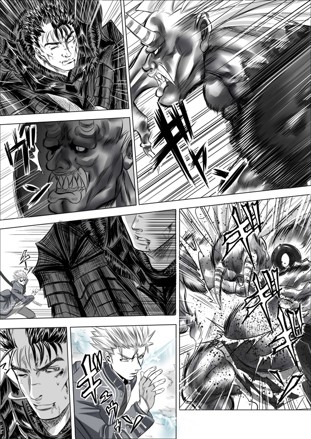guts and vergil (devil may cry and 3 more) drawn by nagare